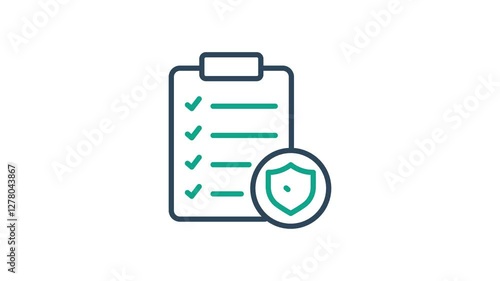 Insurance policy animated icon. animated icon related to bill and payment. suitable for user interface, provide visual feedback and more. alpha channel