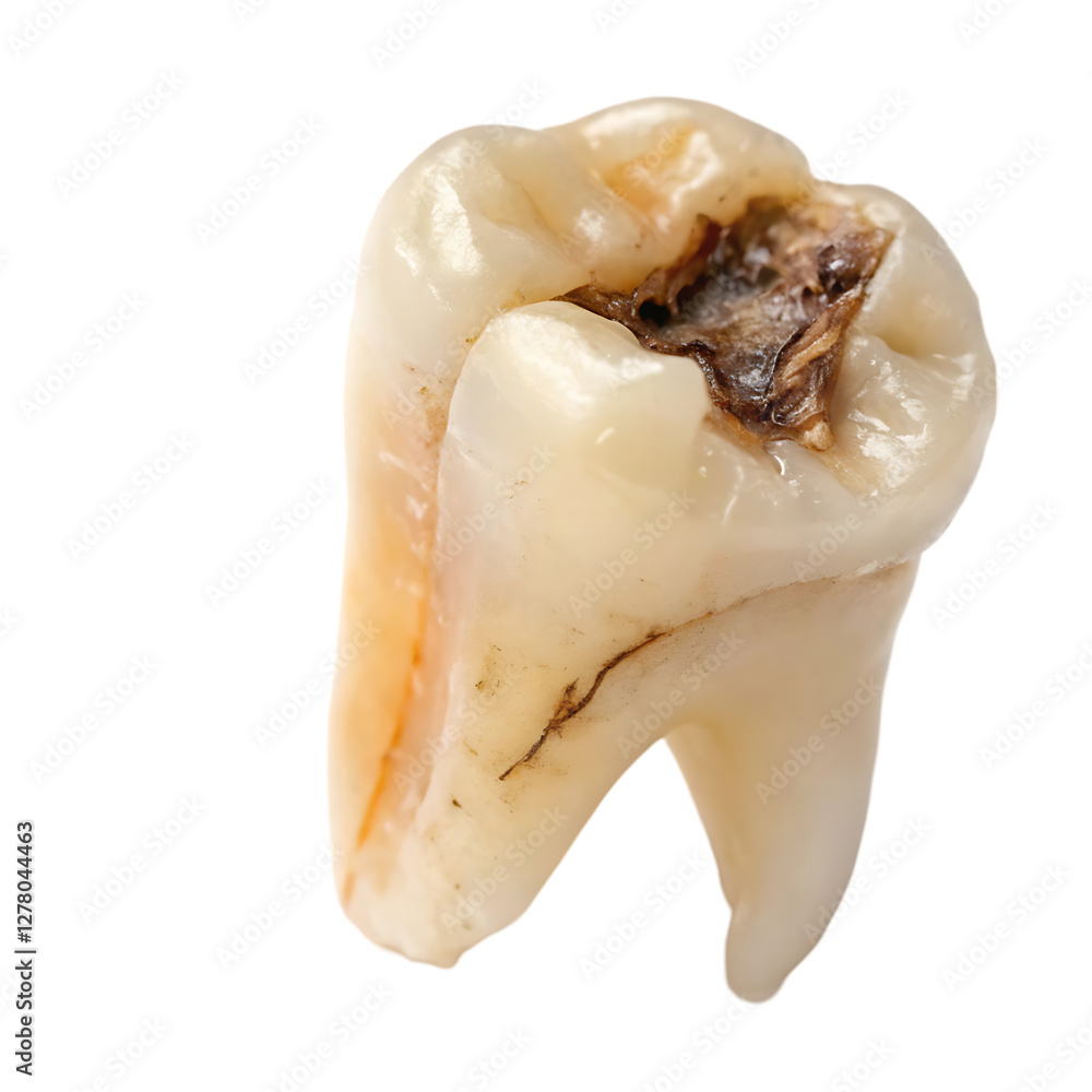 Fototapeta premium human wisdom tooth with caries