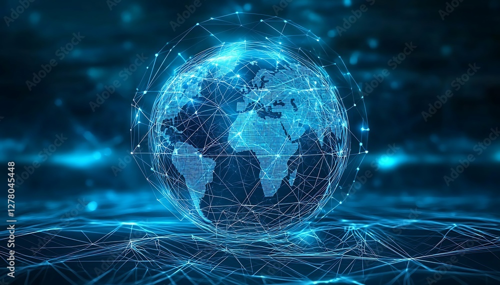 Technology echnology lines and spheres