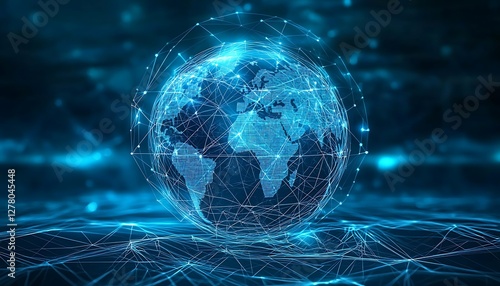 Technology echnology lines and spheres