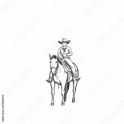 Wallpaper Mural Sketched Cowboy Torontodigital.ca