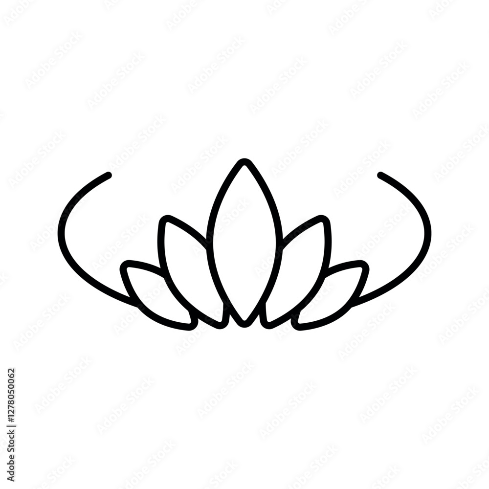 Fototapeta premium Tiara line icon editable stroke hand drawn vector object use for jewelry businesses wedding planners fashion designers marketing campaigns social media posts website graphics