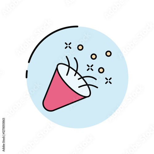 Happy Birthday Bliss vector icon