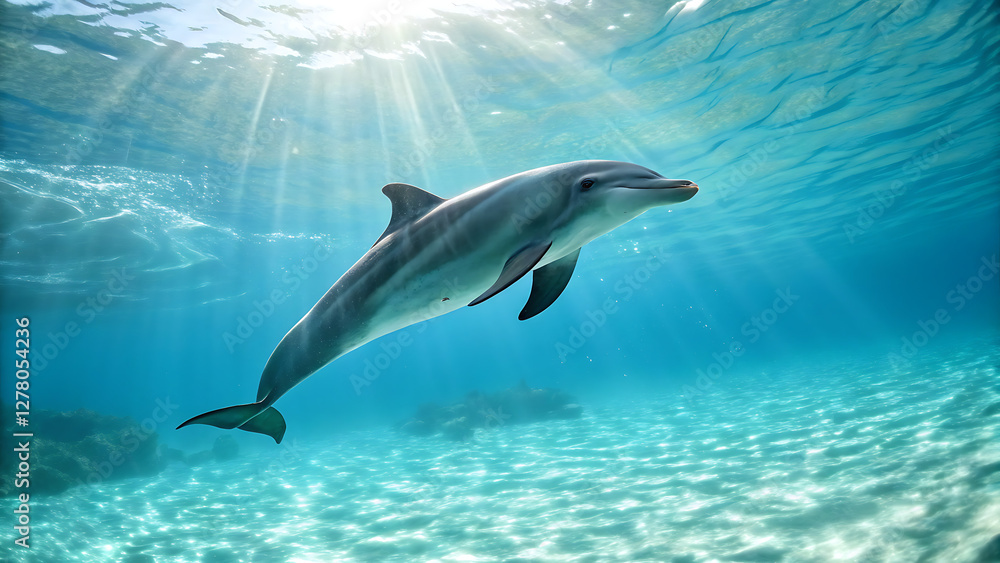 Fototapeta premium dolphin jumping out of the water