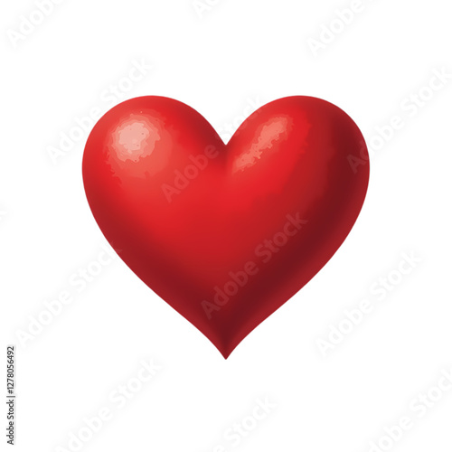 Red Heart: Love, Valentine's, Romance isolated on transparent background