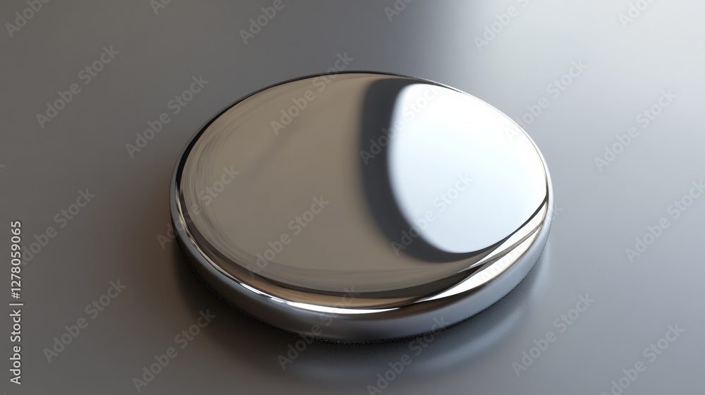 Circular object smooth shiny surface It appears to a silver circle Circular object smooth shiny surface It appears to a silver circle