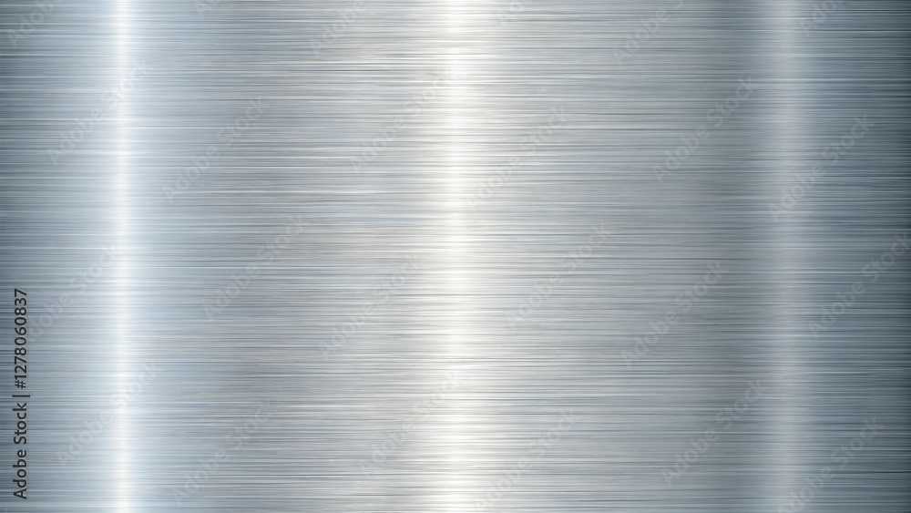 Polished Metal Surface: A close-up view of a shiny, reflective, brushed metal surface with subtle textures and gradients. Perfect for backgrounds, textures, or design elements. Polished Metal Surface: A close-up view of a shiny, reflective, brushed metal surface with subtle textures and gradients. Perfect for backgrounds, textures, or design elements.