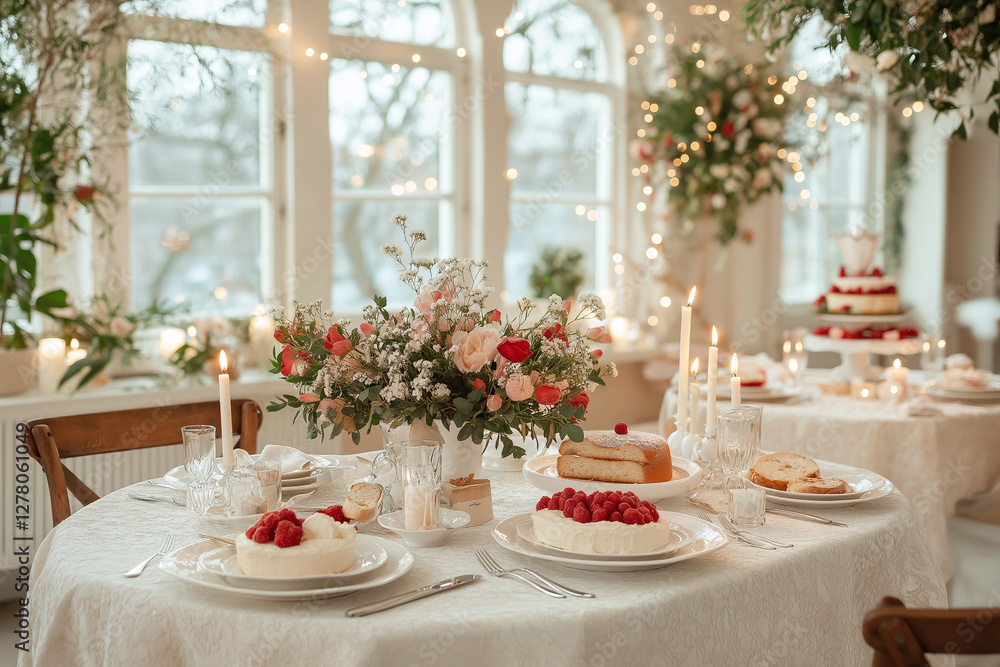 A romantic birthday kiss surprise in a cozy home, with candles, a birthday cake, and soft lighting, offering a warm and intimate celebration A romantic birthday kiss surprise in a cozy home, with candles, a birthday cake, and soft lighting, offering a warm and intimate celebration