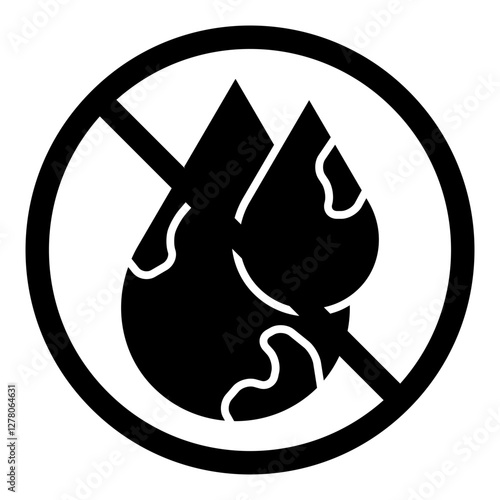 No dirty water sign icon