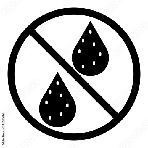 No dirty water sign icon