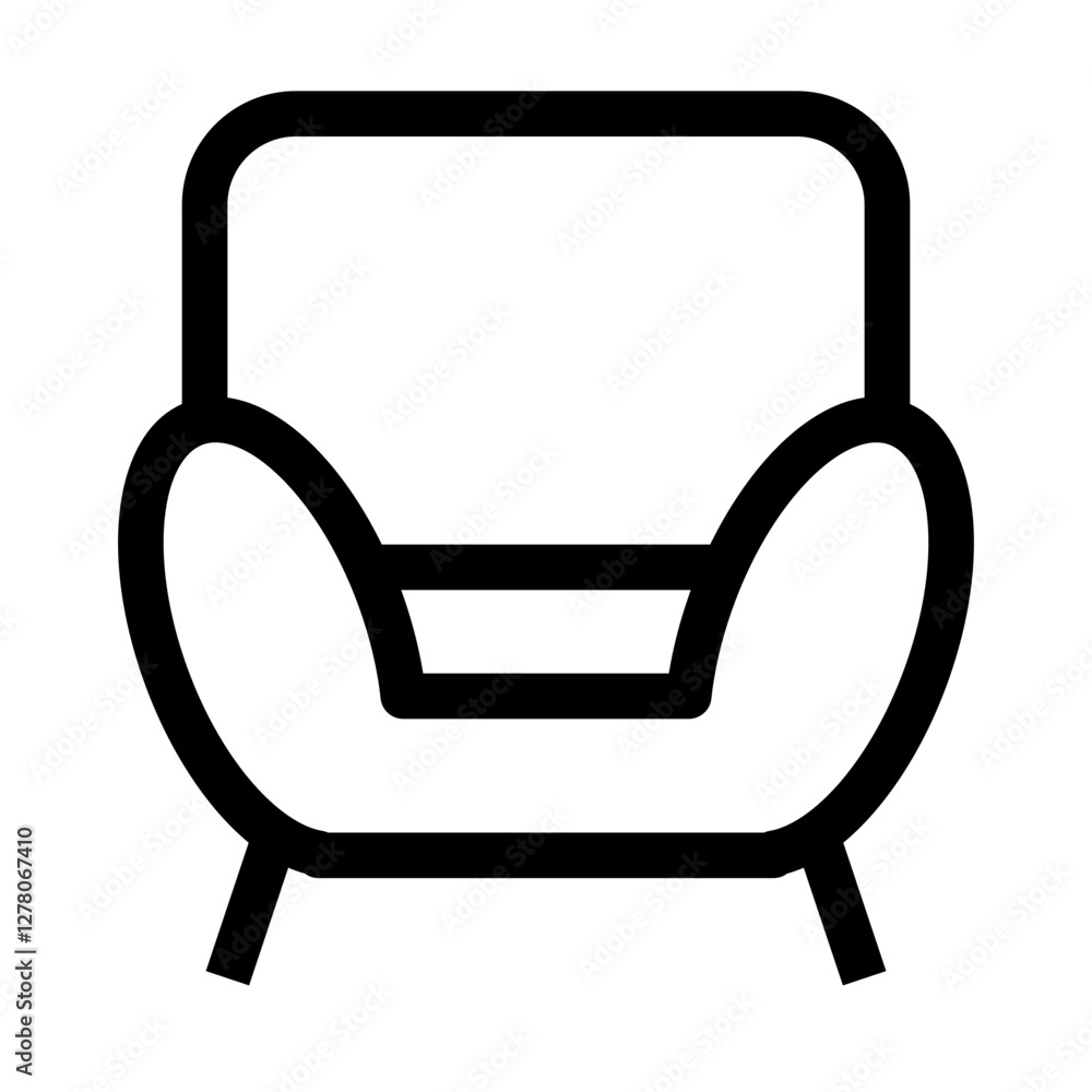 Fototapeta premium furniture thin icon