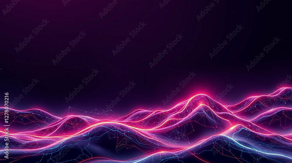 Advanced technology futuristic network with seamless gradient and space elements Advanced technology futuristic network with seamless gradient and space elements