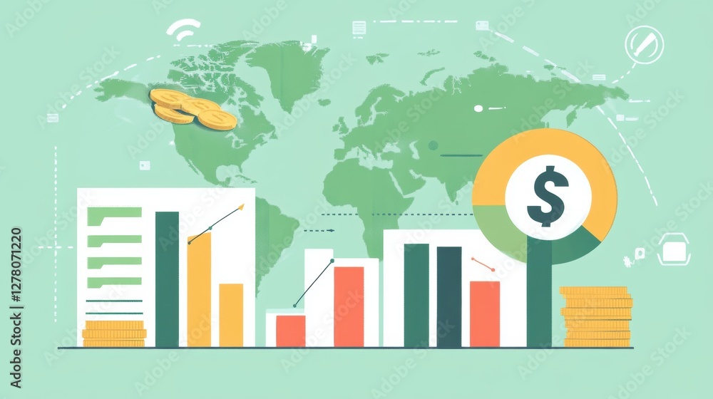 Economic research and finance background with trade statistics, business analysis charts, and market data. Economic research and finance background with trade statistics, business analysis charts, and market data.
