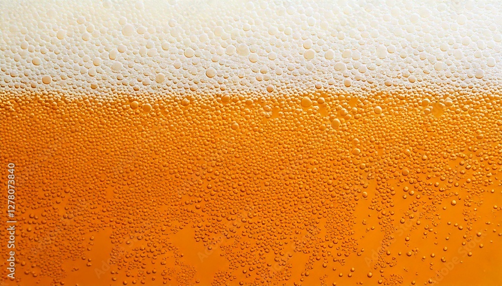 Close da espuma da cerveja: espuma branca e líquido amarelo na cerveja. Close da espuma da cerveja: espuma branca e líquido amarelo na cerveja.
