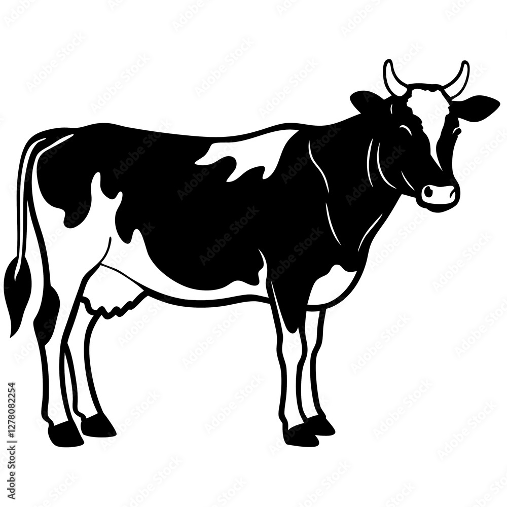 Cow silhouette on a transparent background Cow silhouette on a transparent background
