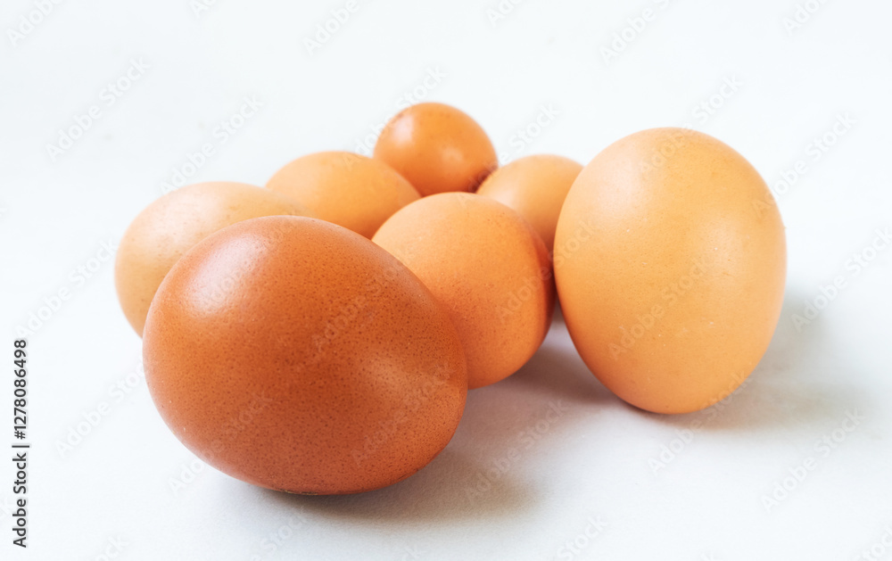group of eggs isolated on white background group of eggs isolated on white background