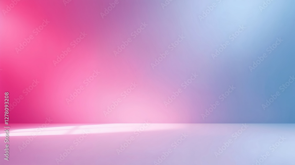 Fototapeta premium Simple pastel colored background with color gradient ranging from blue to pink and purple