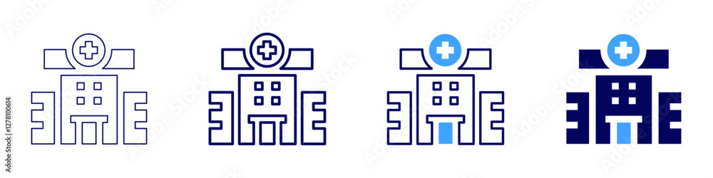 Medical clinical study icon in 4 different styles. Thin Line, Line, Bold Line, Duotone. Duotone style. Editable stroke Medical clinical study icon in 4 different styles. Thin Line, Line, Bold Line, Duotone. Duotone style. Editable stroke