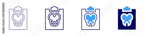 Medical consultation booking icon in 4 different styles. Thin Line, Line, Bold Line, Duotone. Duotone style. Editable stroke