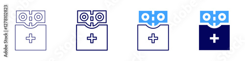 Medical genetic counseling icon in 4 different styles. Thin Line, Line, Bold Line, Duotone. Duotone style. Editable stroke