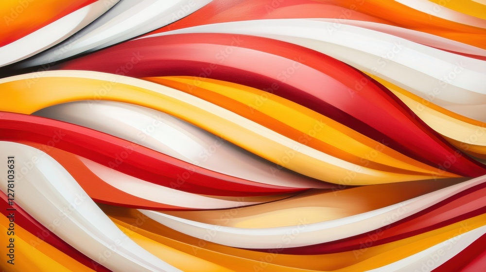 Obraz premium Vibrant Abstract Waves of Energy Flowing in Dynamic Patterns and Shapes