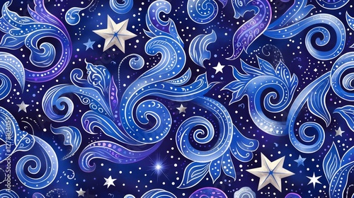 Decorative night sky pattern design