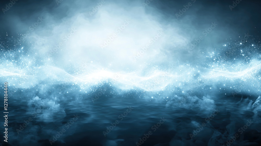 Fototapeta premium Dynamic Raycast Design Featuring Sharp Light Effects and Misty Background