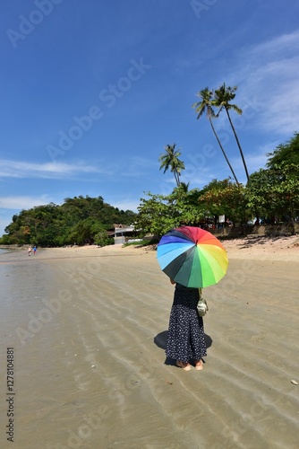 woman on the beach
