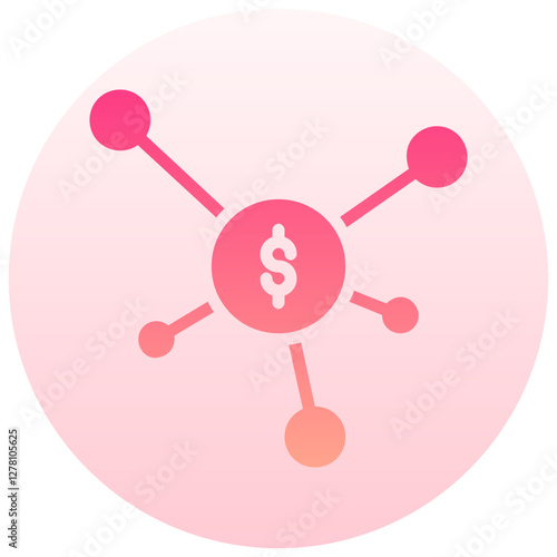 crowdfunding vector round gradient icon