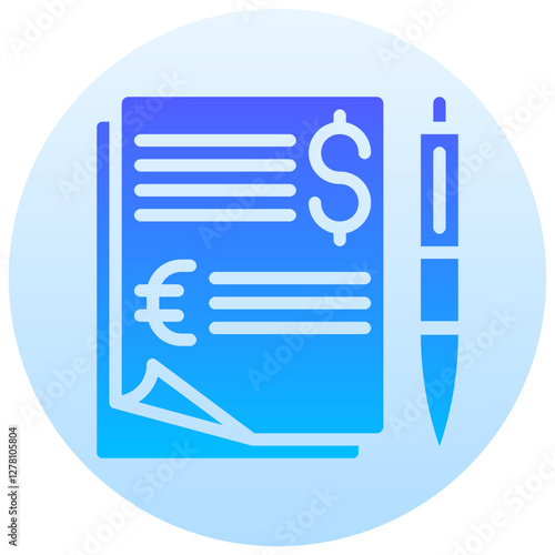 budgeting vector round gradient icon