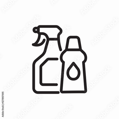 cleaning products icon vector sign