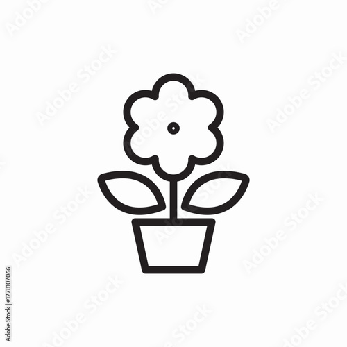 Indoor plant decoration icon vector sign