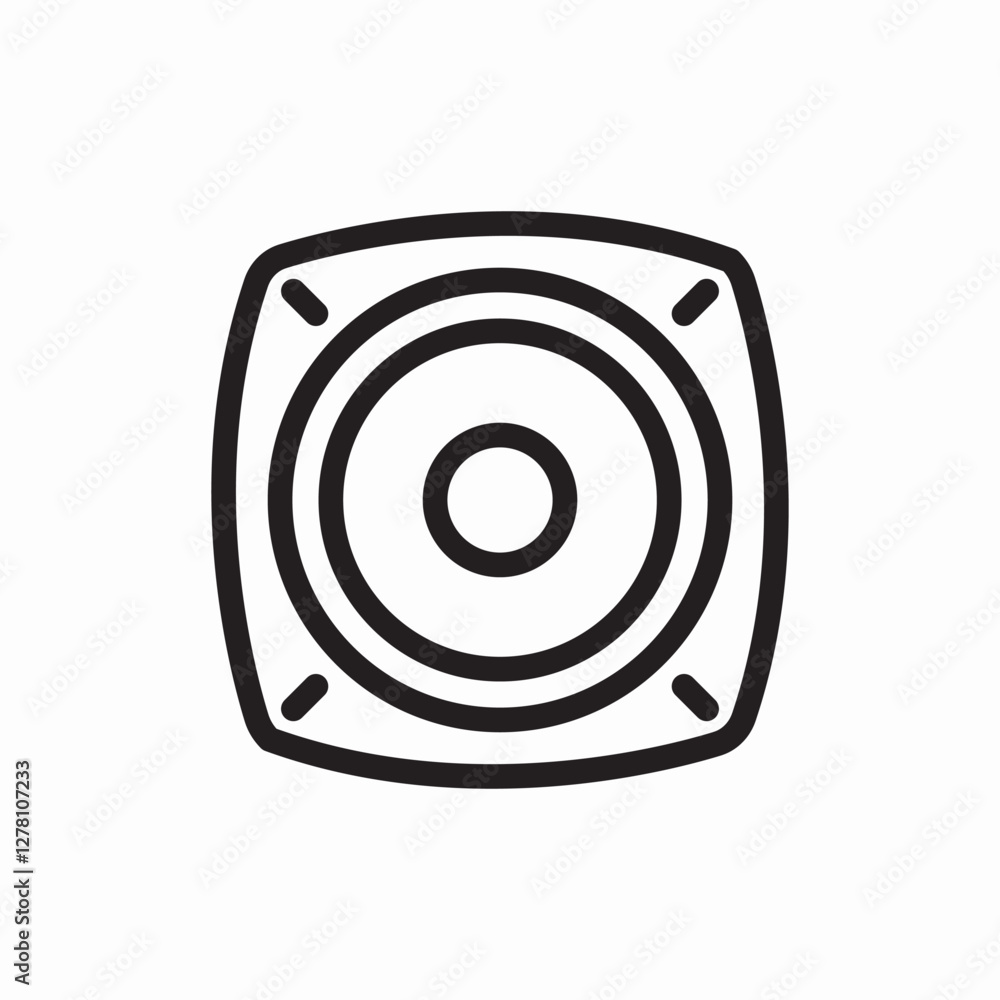 Car speaker audio icon vector sign Car speaker audio icon vector sign
