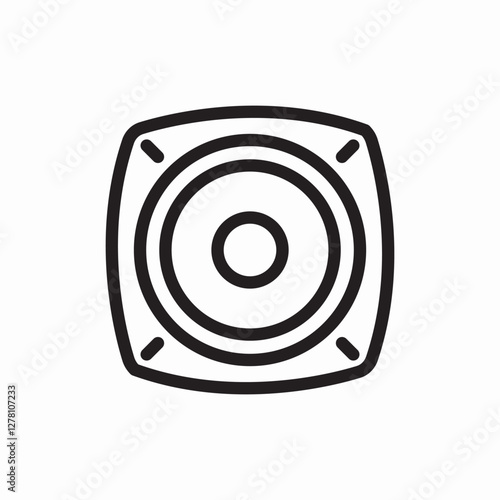 Car speaker audio icon vector sign