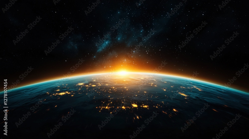 A fallen space station, pieces of debris floating above a ruined Earth, remnants of humanity's lost hope A fallen space station, pieces of debris floating above a ruined Earth, remnants of humanity's lost hope