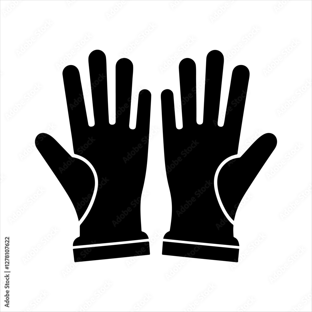 gloves vector silhouette design gloves vector silhouette design