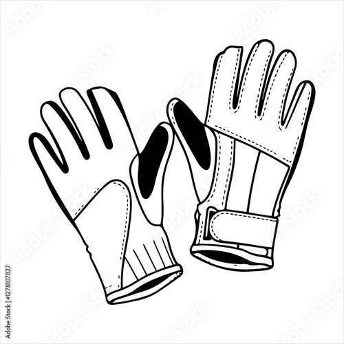 gloves vector silhouette design