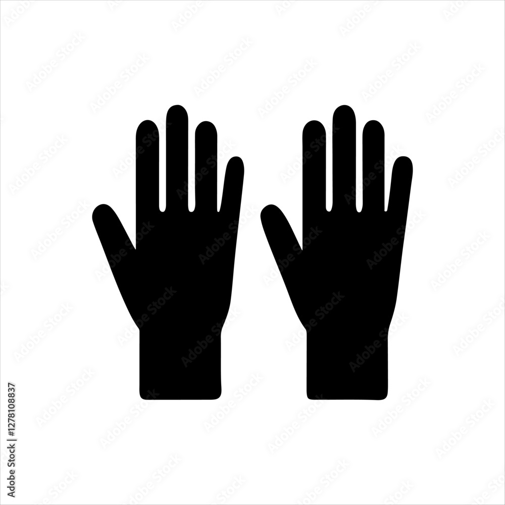 gloves vector silhouette design gloves vector silhouette design