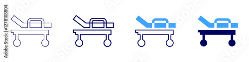 Medical intervention techniques icon in 4 different styles. Thin Line, Line, Bold Line, Duotone. Duotone style. Editable stroke
