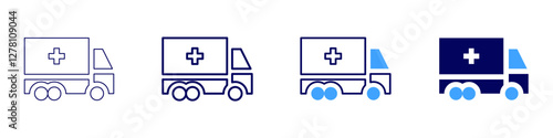 Medical malpractice icon in 4 different styles. Thin Line, Line, Bold Line, Duotone. Duotone style. Editable stroke