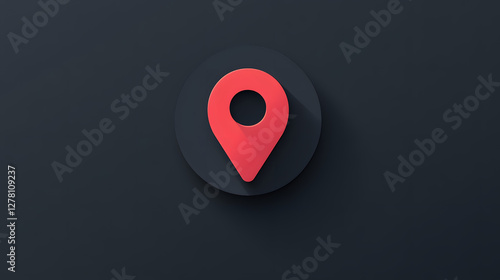 Red location pin on dark background, vibrant marker symbolizing navigation, ideal for travel and mapping themes, with copy-space. Free Download Red location pin on dark background, vibrant marker symbolizing navigation, ideal for travel and mapping themes, with copy-space. - GFXLoad