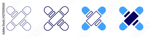 Medical patient diagnosis icon in 4 different styles. Thin Line, Line, Bold Line, Duotone. Duotone style. Editable stroke