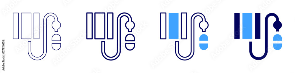 Medical safety measures icon in 4 different styles. Thin Line, Line, Bold Line, Duotone. Duotone style. Editable stroke Medical safety measures icon in 4 different styles. Thin Line, Line, Bold Line, Duotone. Duotone style. Editable stroke