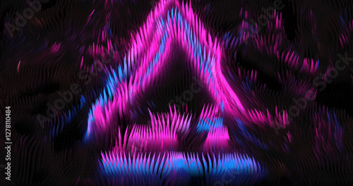 Colorful abstract texture created with Gradient flow and 3D structure imitate the movement of liquid or wind. Vibrant colors, volumetric waves and digital noise create a sense of depth and dynamics. I