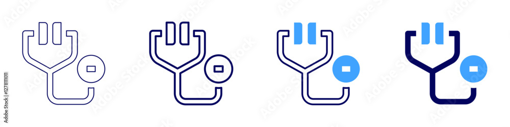 Medical technology advancements icon in 4 different styles. Thin Line, Line, Bold Line, Duotone. Duotone style. Editable stroke Medical technology advancements icon in 4 different styles. Thin Line, Line, Bold Line, Duotone. Duotone style. Editable stroke