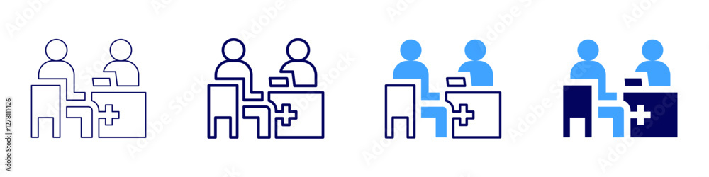Medical testing services icon in 4 different styles. Thin Line, Line, Bold Line, Duotone. Duotone style. Editable stroke Medical testing services icon in 4 different styles. Thin Line, Line, Bold Line, Duotone. Duotone style. Editable stroke