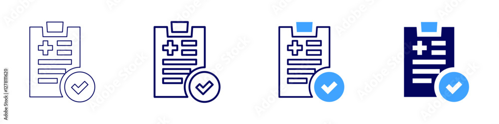 Fototapeta premium Medical therapy options icon in 4 different styles. Thin Line, Line, Bold Line, Duotone. Duotone style. Editable stroke