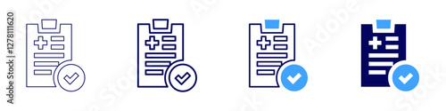 Medical therapy options icon in 4 different styles. Thin Line, Line, Bold Line, Duotone. Duotone style. Editable stroke