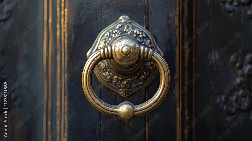 Elegant Door Knob with Ring for Classic Wooden Entrance Design Elegant Door Knob with Ring for Classic Wooden Entrance Design