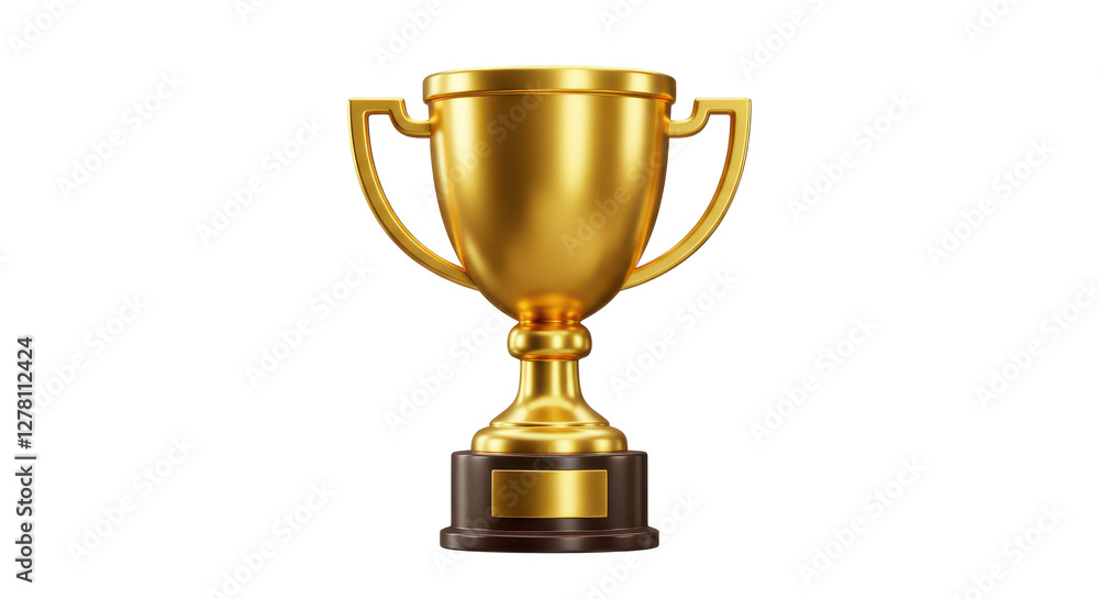 Trophy cup winner success champion icon sign or symbol 3d illustration Trophy cup winner success champion icon sign or symbol 3d illustration